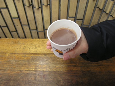 自動販売機のココア